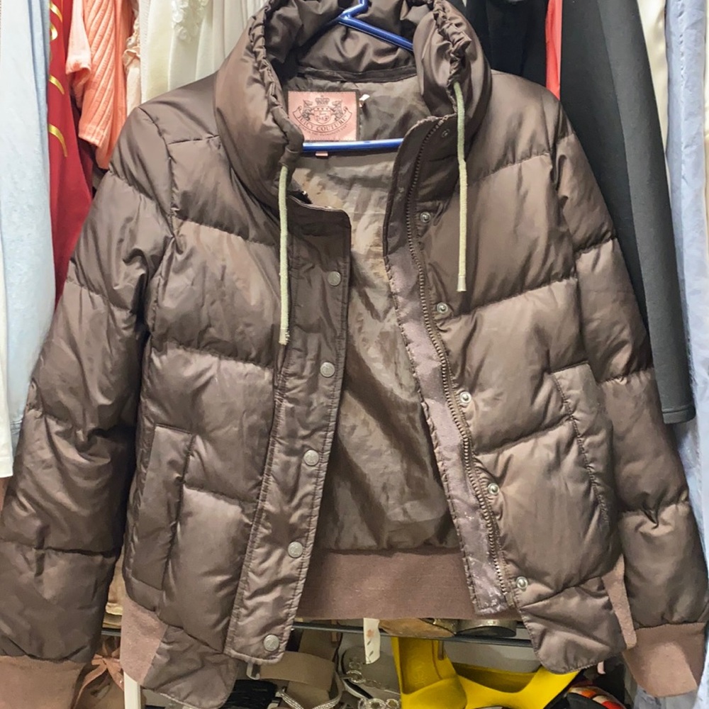 Brown Juicy Couture Puffer jacket